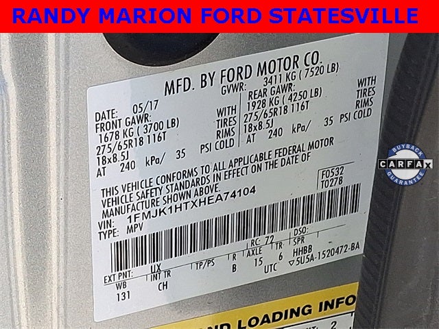 2017 Ford Expedition EL XLT