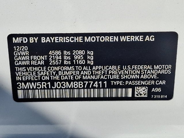 2021 BMW 3 Series 330i
