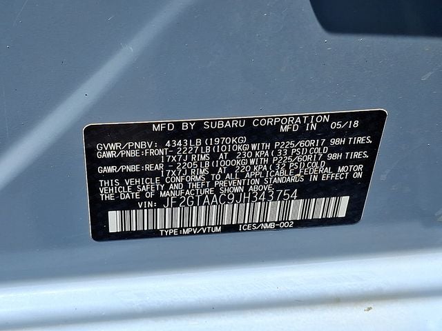 2018 Subaru Crosstrek 2.0i