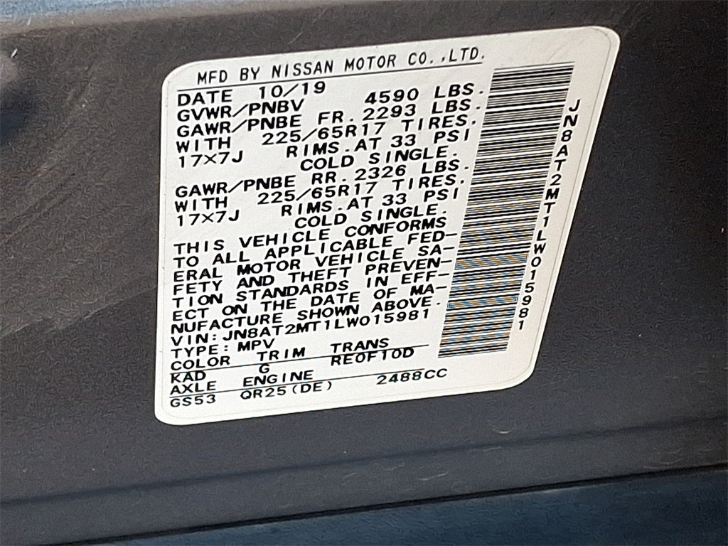 2020 Nissan Rogue SV