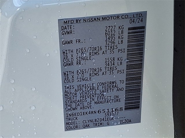 2024 Nissan Frontier SV