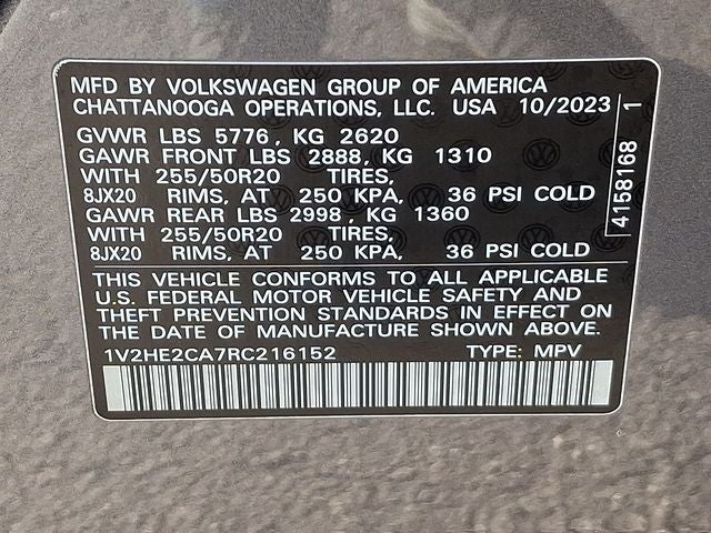 2024 Volkswagen Atlas Cross Sport 2.0T SE w/Technology