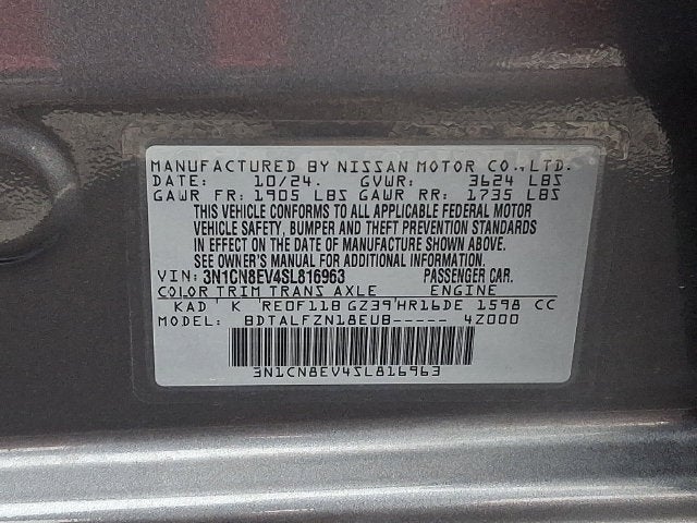 2025 Nissan Versa 1.6 SV