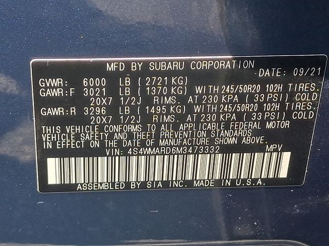 2021 Subaru Ascent Touring