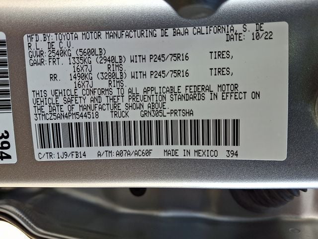 2023 Toyota Tacoma SR V6