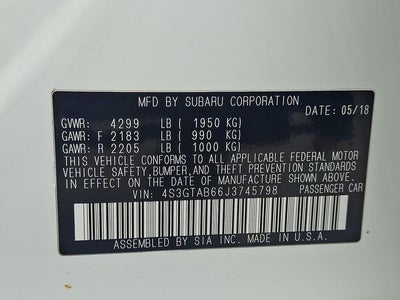 2018 Subaru Impreza 2.0i Premium