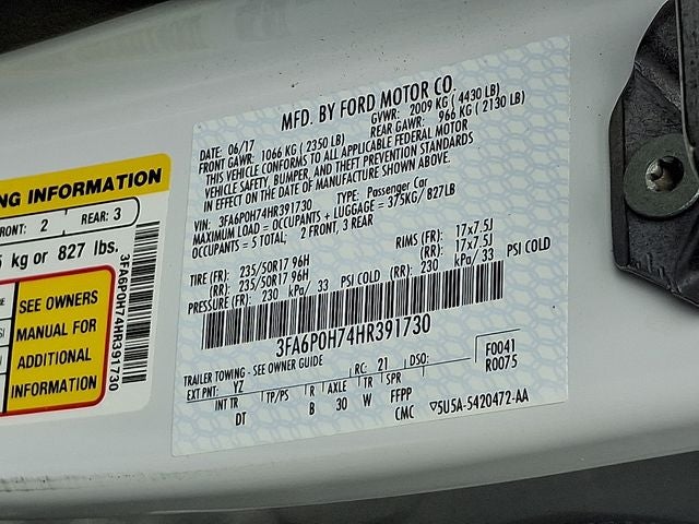 2017 Ford Fusion SE