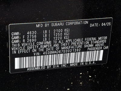 2025 Subaru Legacy Premium