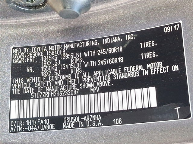 2017 Toyota Highlander LE Plus