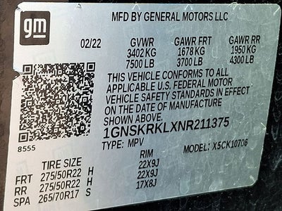 2022 Chevrolet Tahoe RST