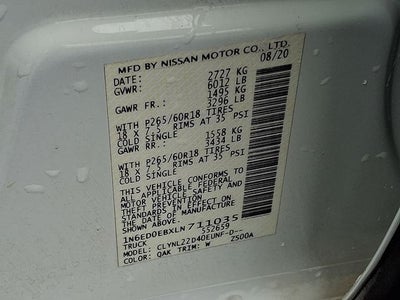 2020 Nissan Frontier SV