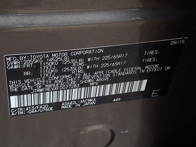 2015 Toyota RAV4 XLE