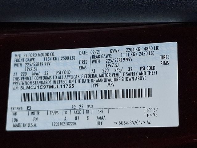 2021 Lincoln Corsair Standard