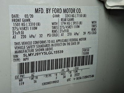 2020 Lincoln Aviator Black Label Grand Touring