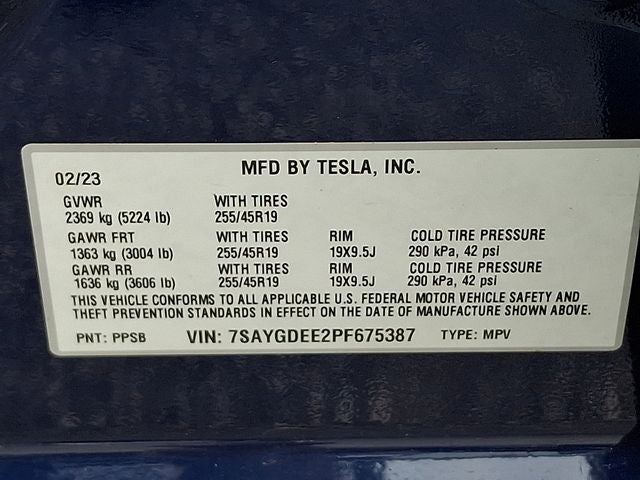 2023 Tesla Model Y Long Range