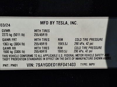 2024 Tesla Model Y Standard Range