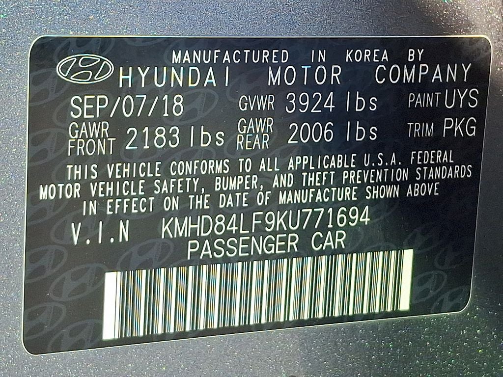 2019 Hyundai Elantra SEL